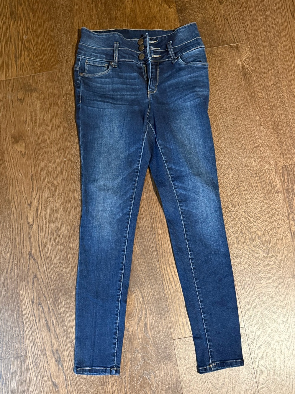 Women's High-Rise Dark Blue Skinny Jeans